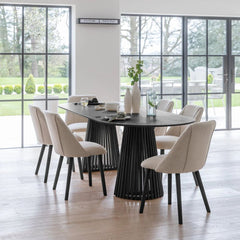Black Oval Dining Table