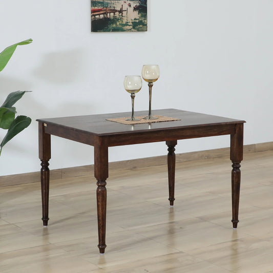 Teak Wood 4 Seater Dining Table for Dining Room