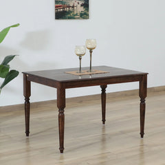 Teak Wood 4 Seater Dining Table for Dining Room