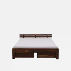 Sheesham Wood Queen Size Bed With Storage Drawers