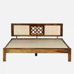 Solid Wood King Size Bed Without Storage