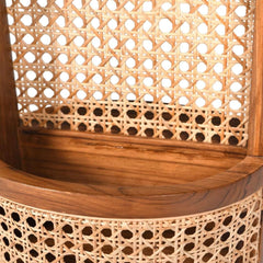 Mango Wood Cane Side Table