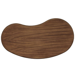Tatvaacasa Kidney-Shaped Free Coffee Table in Walnut