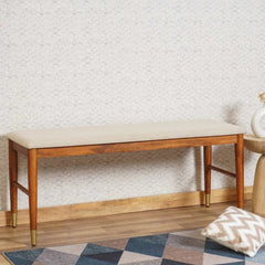 Tatvaacasa 6-Seater Solid Wood Dining Table Set with Cushioned Chairs & Bench