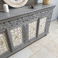 4 Door Hand Carved Cabinet