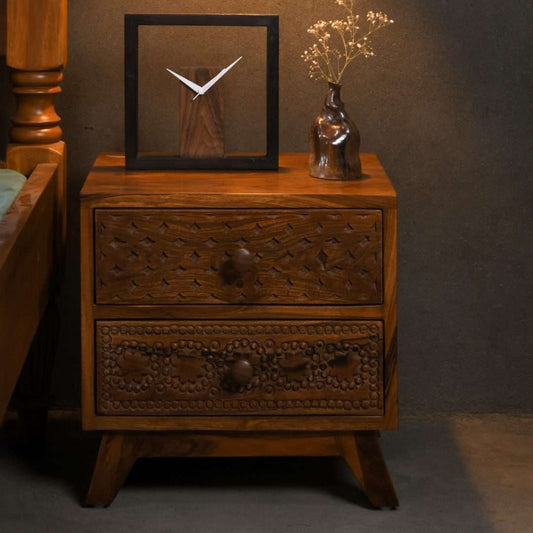Acacia Wood Bedside Table