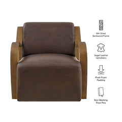 Tatvaacasa Modern Leather Accent Armchair