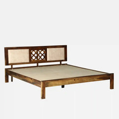 Solid Wood King Size Bed Without Storage