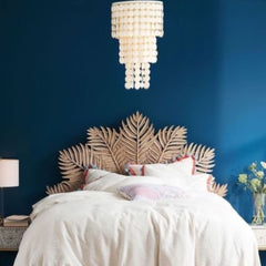Carved Wooden Bed | Handcrafted Frond Bed