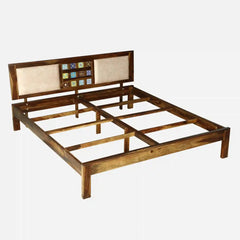 Sheesham Wood King Size Bed Without Storage