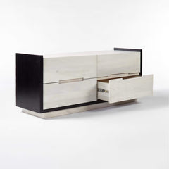Tatvaacasa 4-Drawer Whitewashed Wood Sideboard