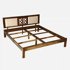 Solid Wood King Size Bed Without Storage
