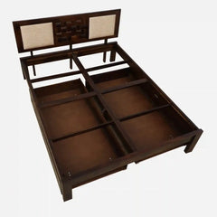 Sheesham Wood Queen Size Bed With Storage Drawers