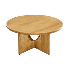 Tatvaacasa Round 34" Coffee Table in Walnut