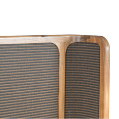 Tatvaacasa Solid Wood Bed with Headboard Panel & Matching Bedside Table