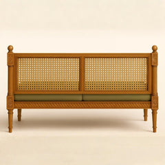 Tatvaacasa Modern Honey Finish Lounger Sofa