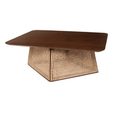 Mango Wood Cane Coffee Table