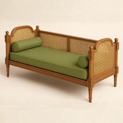 Tatvaacasa Modern Honey Finish Lounger Sofa