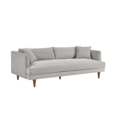 Tatvaacasa Modern Upholstered Sofa with Down-Blend Cushions & Tapered Wood Legs