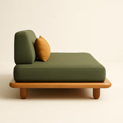 Natural Oak Wood Modern Sofa