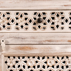 Hand Carved Vintage Bedside Table