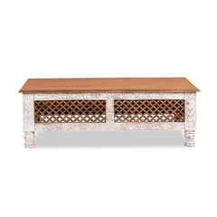 Hand Carved Mango Wood Coffee Table