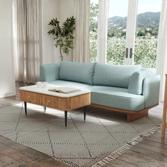 Modern 3 Seater Sofa Blue
