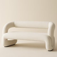 Tatvaacasa Modern White Fabric Bench