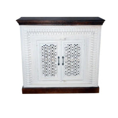 2 Door Hand Carved Cabinet