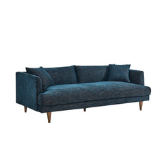 Tatvaacasa Modern Upholstered Sofa with Down-Blend Cushions & Tapered Wood Legs