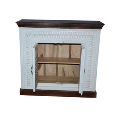 2 Door Hand Carved Cabinet