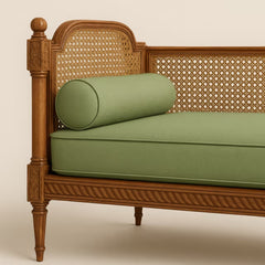 Tatvaacasa Modern Honey Finish Lounger Sofa