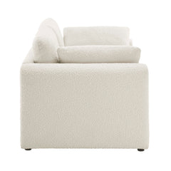 Tatvaacasa Boucle Fabric Sofa in Black