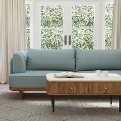 Modern 3 Seater Sofa Blue