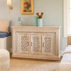 Solid Wooden Hand Carved Sideboard