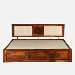 Solid Wood King Size Bed With Hydraulic Storage