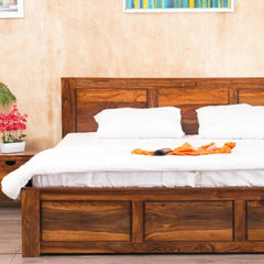 Sheesham Solid Wooden Plain Bed