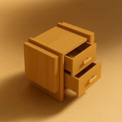 Tatvaacasa Modern Brown Bedside Table