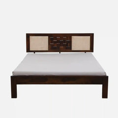 Solid Wood Queen Size Bed Without Storage