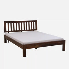 Solid Wood Queen Size Bed Without Storage