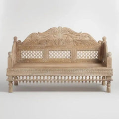 Hand Carved Wooden Sofa_Daybed