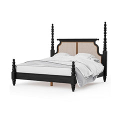 Poster Bed with Cane Headboard