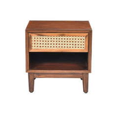Modern Wooden Cane Bedside Table