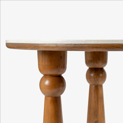 Wooden Dining Table With Marble Top