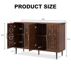 Storage Cabinet with 4 Doors Buffet Sideboard