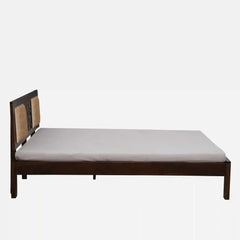 Solid Wood Queen Size Bed Without Storage
