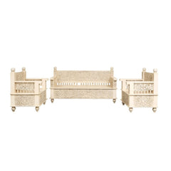 Traditional Solid Wood Hand Carved Sofa Set