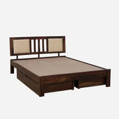 Solid Wood Queen Size Bed With Storage Drawers