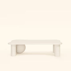 Whitewashed Wooden Modern Coffee Table