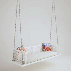Solid Wooden White Swing